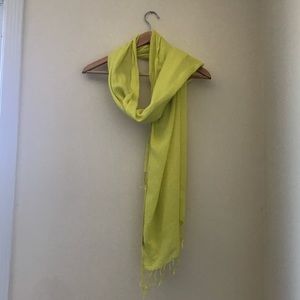 bright yellow scarf